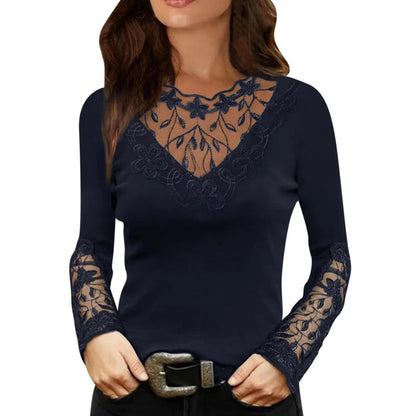 Blouse Chic Féminine Manches Longues pour Femme