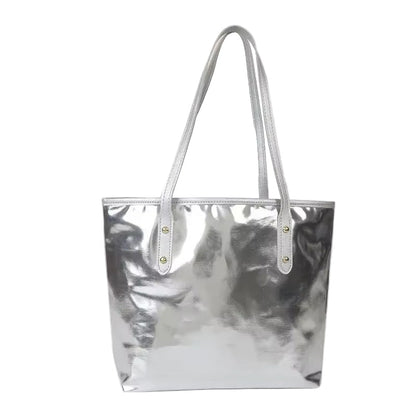 Sac à Épaule Grande Taille Métallisé pour Femme