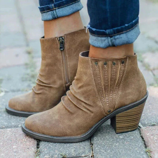Bottes Femme Talons Hauts à Fermeture Éclair - PanierRoyale