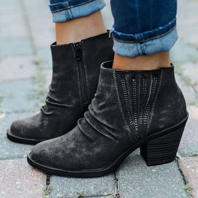 Bottes Femme Talons Hauts à Fermeture Éclair