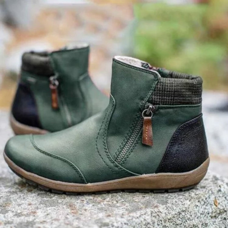 Bottes Femmes Cuir Noir À Lacets Élégantes - PanierRoyale