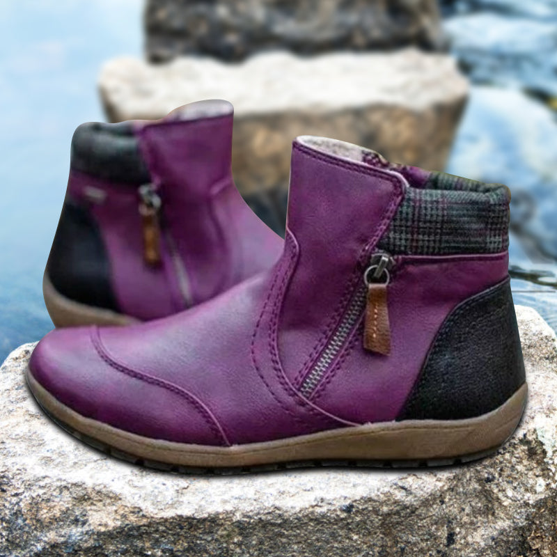 Bottes Femmes Cuir Noir À Lacets Élégantes