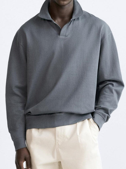 Pull Beige Col Rond Élégant et Décontracté