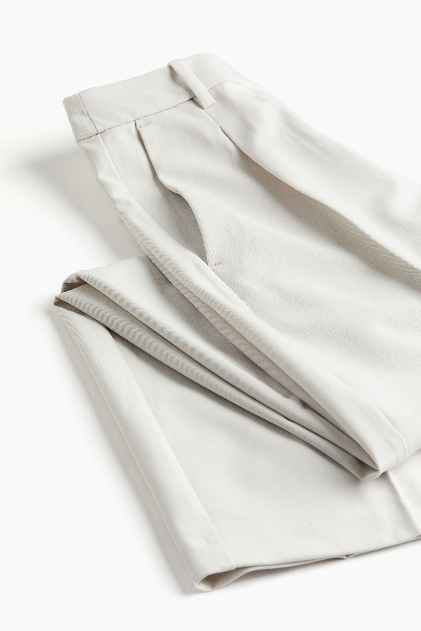 Pantalon Femme Droit avec Plis sur le Devant