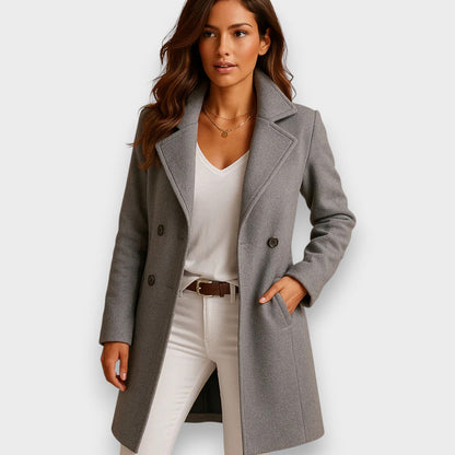 Manteau Long Laine Coupe Ajustée Douillet
