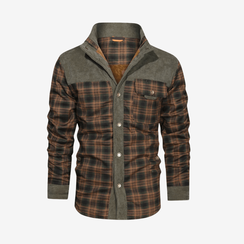 Veste en duvet hivernale pour homme style carreaux - PanierRoyale