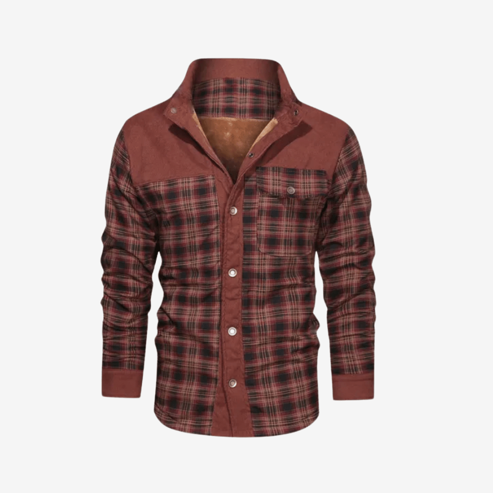 Veste hivernale à carreaux chic pour homme