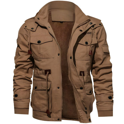 Veste Hiver Chaude à Capuche Polaire Étanche