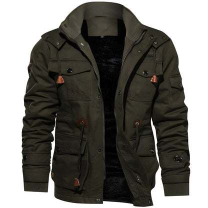 Veste Hiver Chaude à Capuche Polaire Étanche