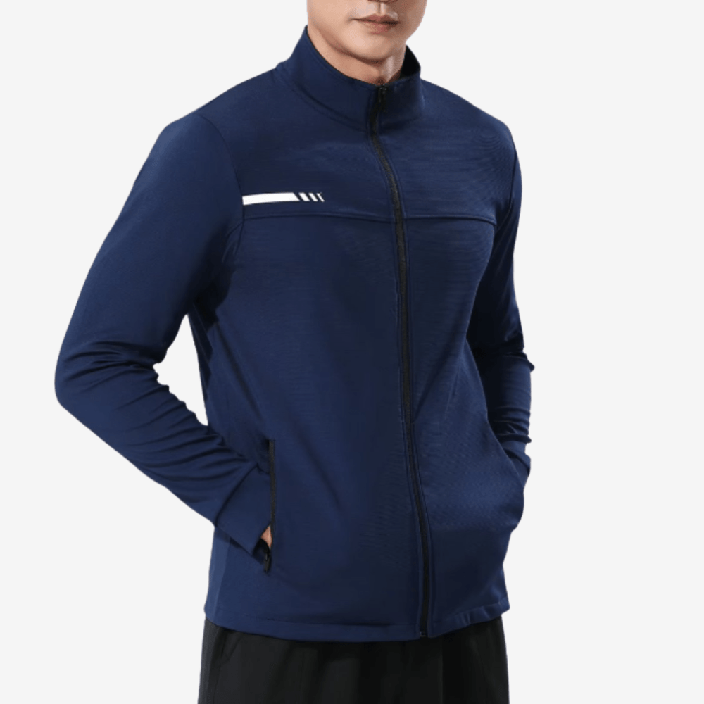 Veste de sport légère et breathable avec zip pour hommes - luxestyle
