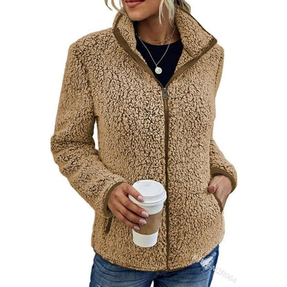 Veste Femme Hiver Élégante et Chaude, Polaire Confortable pour Femme