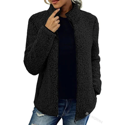 Veste Femme Hiver Élégante et Chaude, Polaire Confortable pour Femme