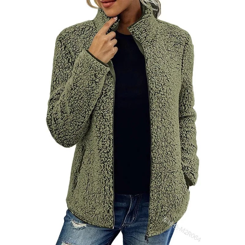 Veste Femme Hiver Élégante et Chaude, Polaire Confortable pour Femme