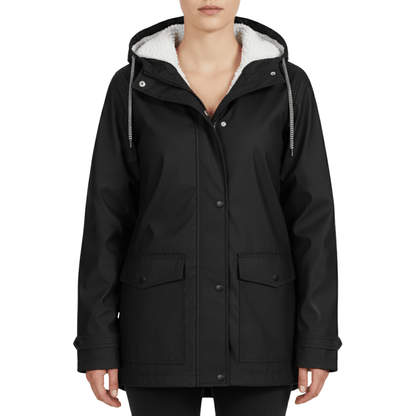 Veste imperméable femme capuche ajustable