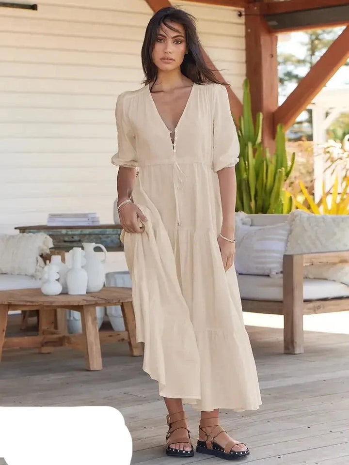 Robe Été Femme Rose Clair Décontractée
