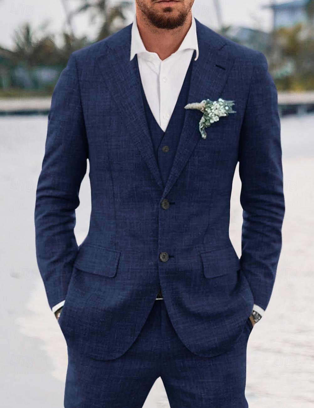 Costume Homme Mariage 3 Pièces Élégant et Raffiné