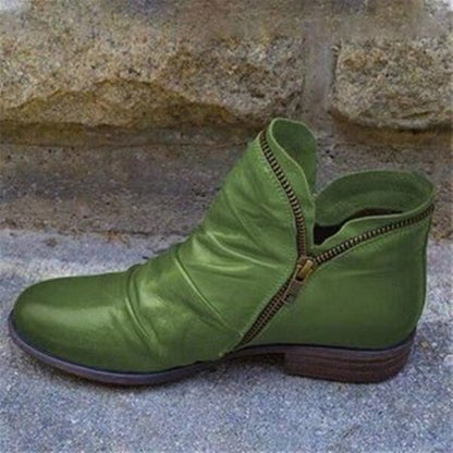 Bottines Cuir Femmes Élégantes avec Talon et Semelle Amortie