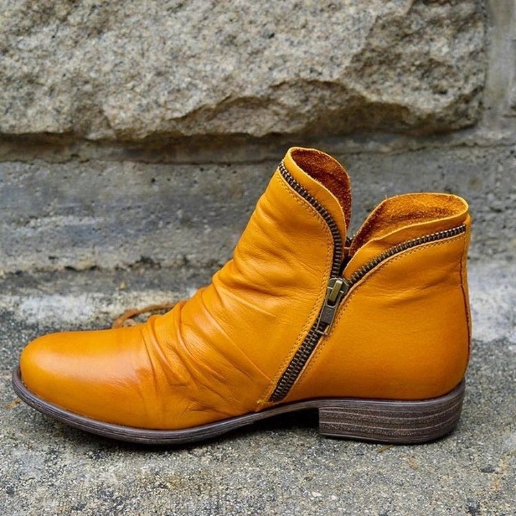 Bottines Cuir Femmes Élégantes avec Talon et Semelle Amortie