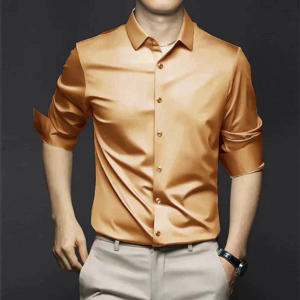 Chemise Homme Noir Élégante à Manches Longues