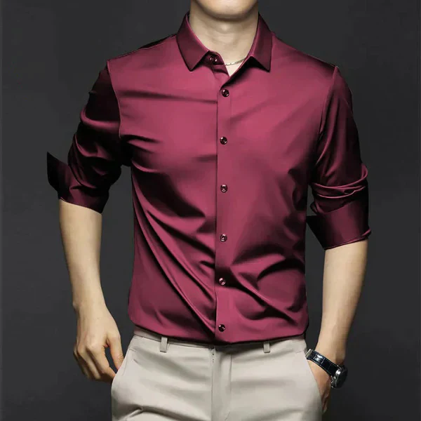 Chemise Homme Noir Élégante à Manches Longues