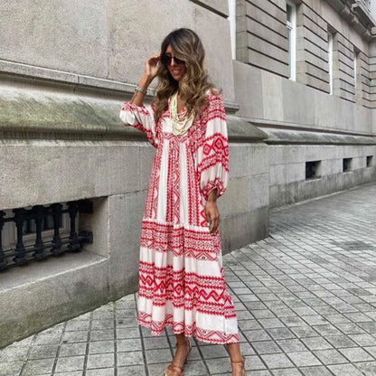 Robe femme grande taille décontractée col V confortable