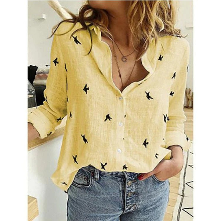 Blouse Femme Chic à Manches Longues pour Travail ou Ville