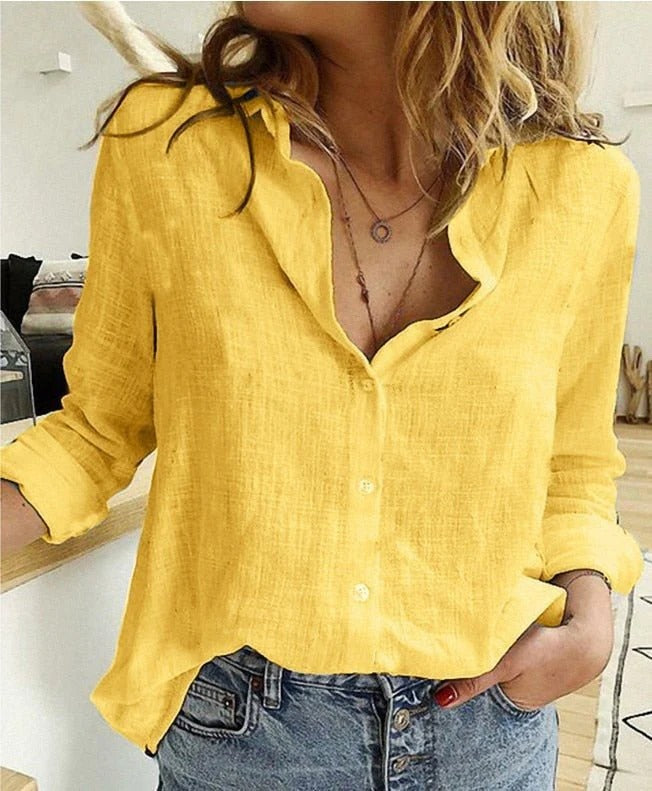 Blouse Femme Chic à Manches Longues pour Travail ou Ville