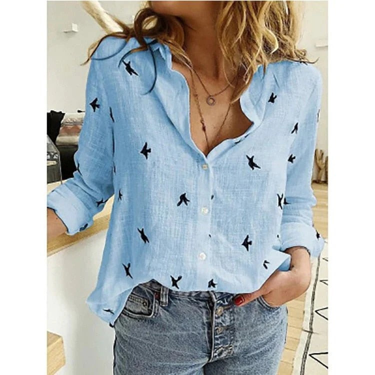 Blouse Femme Chic à Manches Longues pour Travail ou Ville