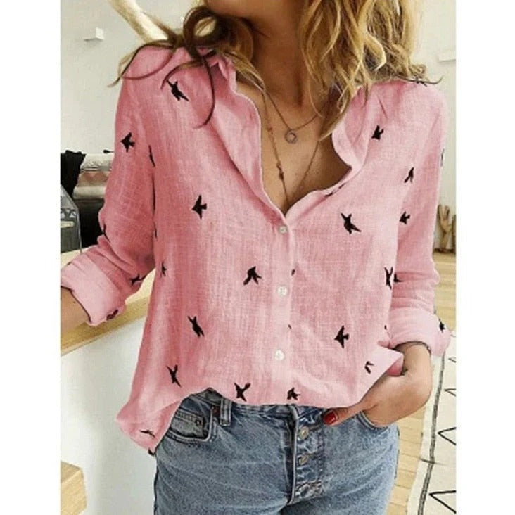 Blouse Femme Chic à Manches Longues pour Travail ou Ville - PanierRoyale