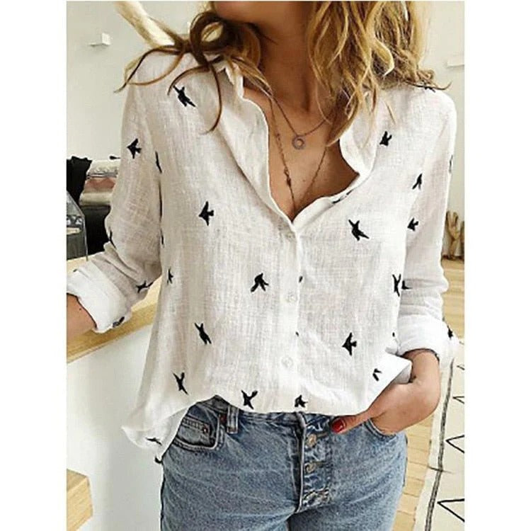 Blouse Femme Chic à Manches Longues pour Travail ou Ville