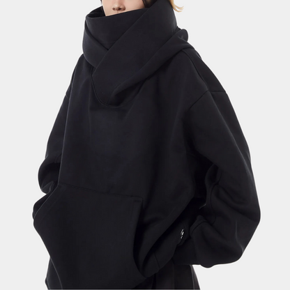 Pull d'Hiver Féminin Capuche Grande Taille