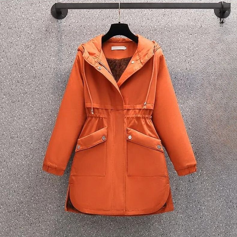 Manteau Femme Hiver Chauffant avec Capuche et Doublure - PanierRoyale