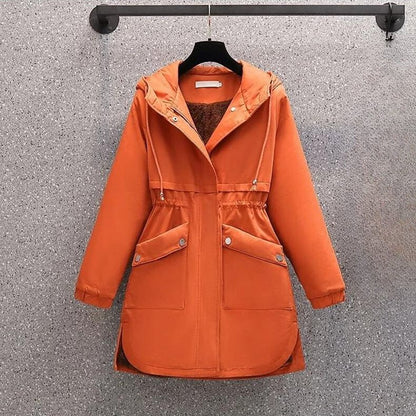 Manteau Femme Hiver Chauffant avec Capuche et Doublure - PanierRoyale