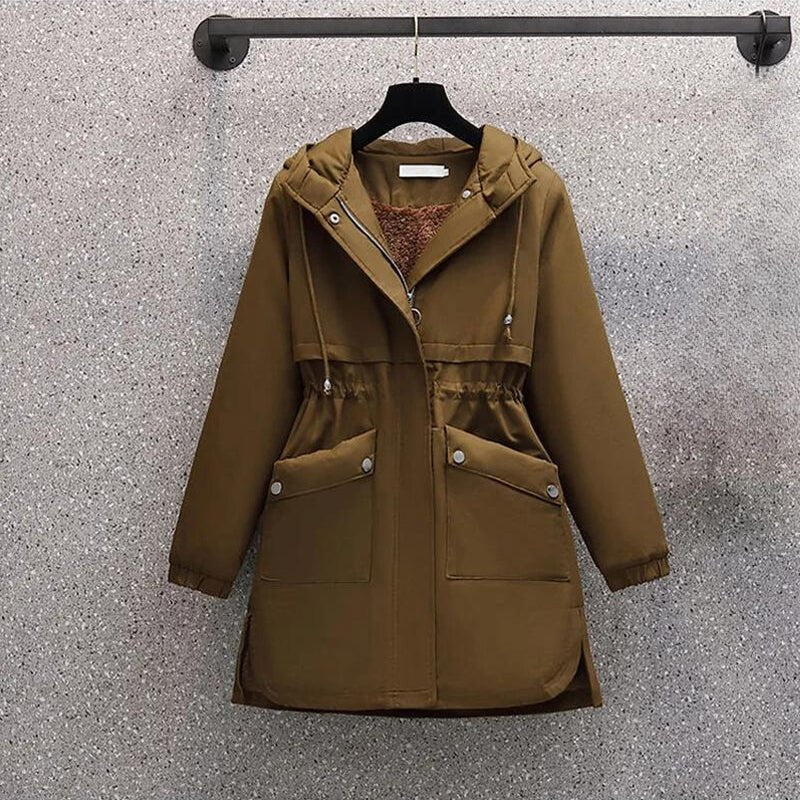 Manteau Femme Hiver Chauffant avec Capuche et Doublure