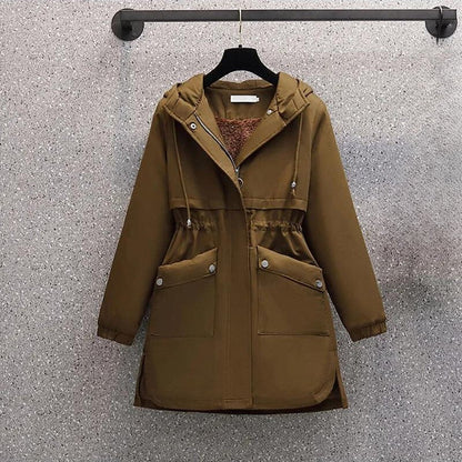 Manteau Femme Hiver Chauffant avec Capuche et Doublure