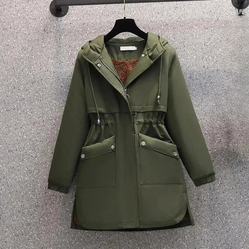 Manteau Femme Hiver Chauffant avec Capuche et Doublure