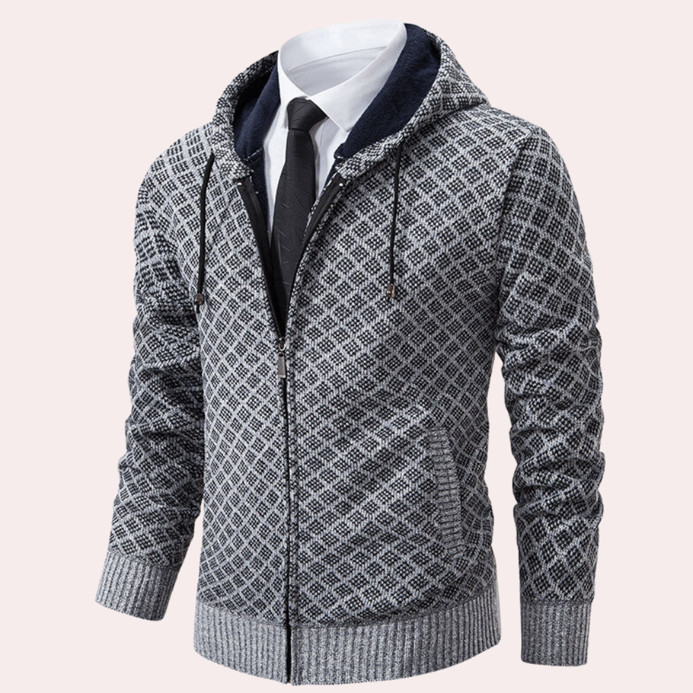 KEKOA - Cardigan à Capuche Tricoté Moderne pour Hommes