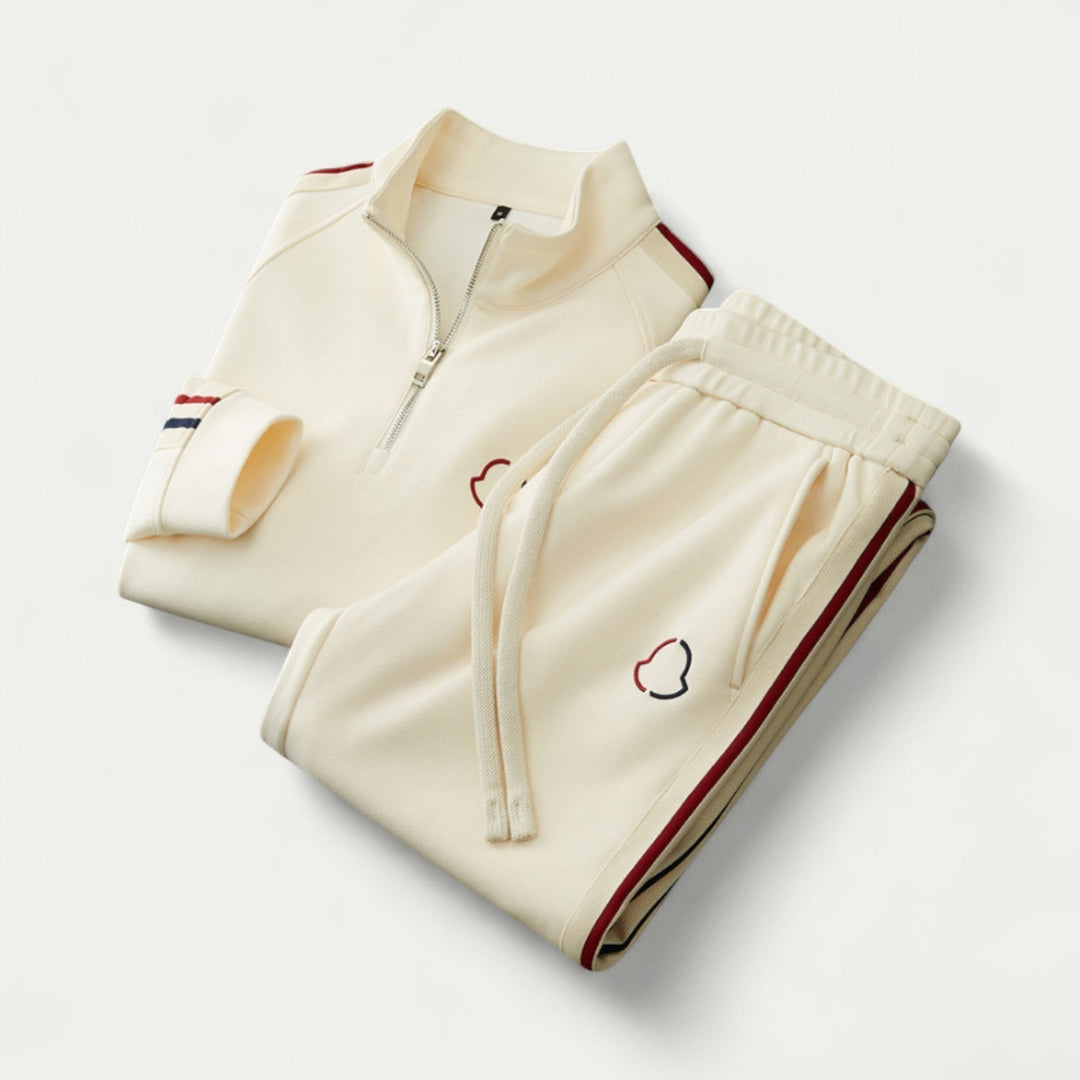 Survêtement Élastique Zippé avec Pantalon Confortable