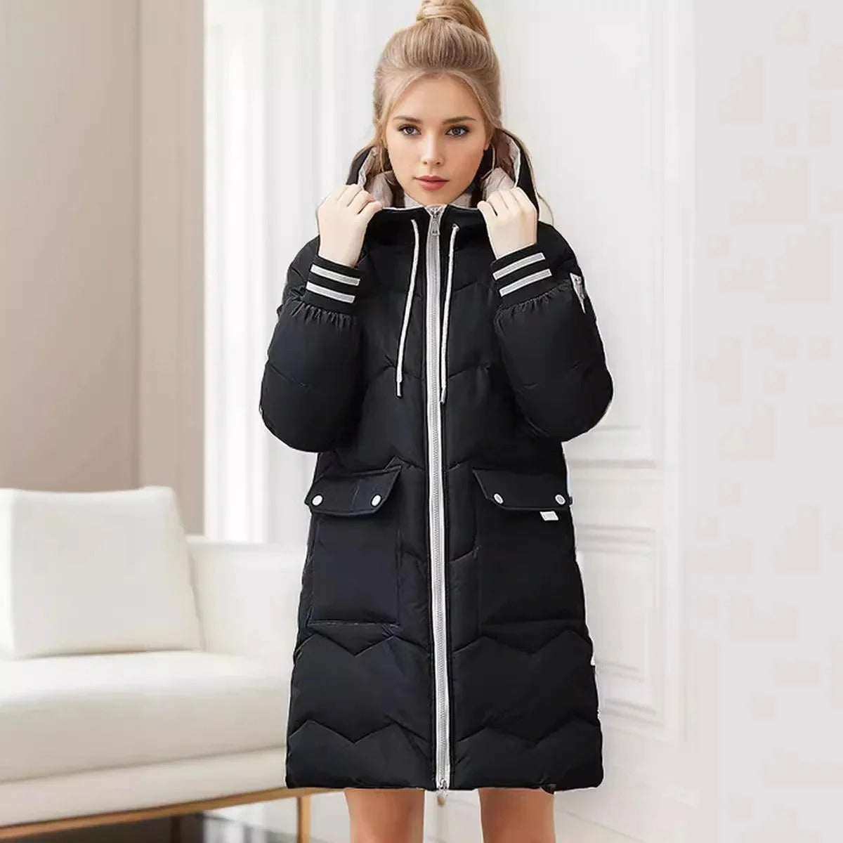 Veste femme capuche stretch et tendance - PanierRoyale