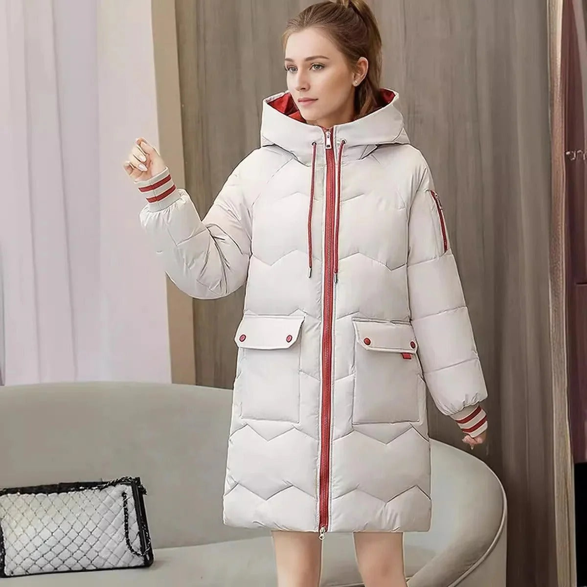 Veste femme capuche stretch et tendance