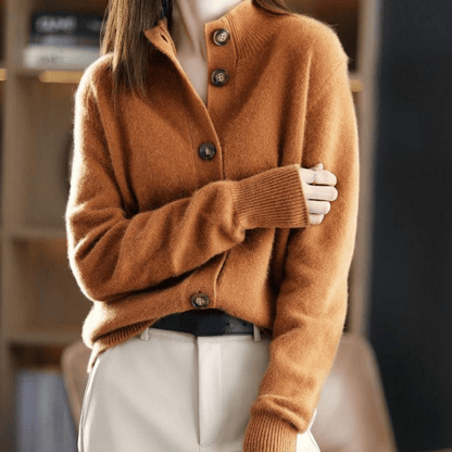 Cardigan Femme Col V Doux et Élégant