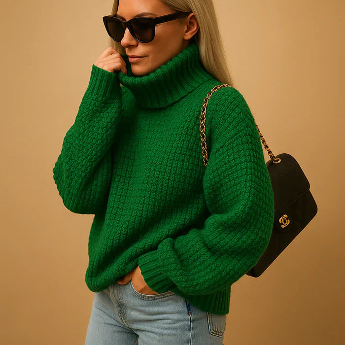 Pull Femme Col Roulé Épais et Confortable