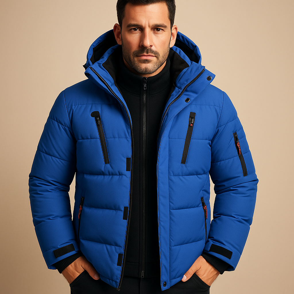 Parka Homme Hiver Noir Étanche et Chauffant - PanierRoyale