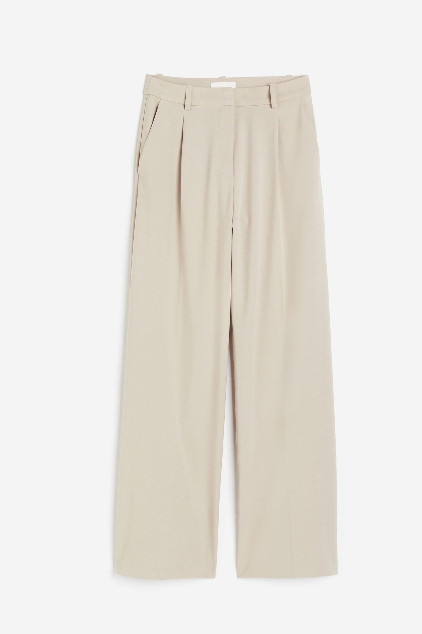Pantalon Femme Droit avec Plis sur le Devant