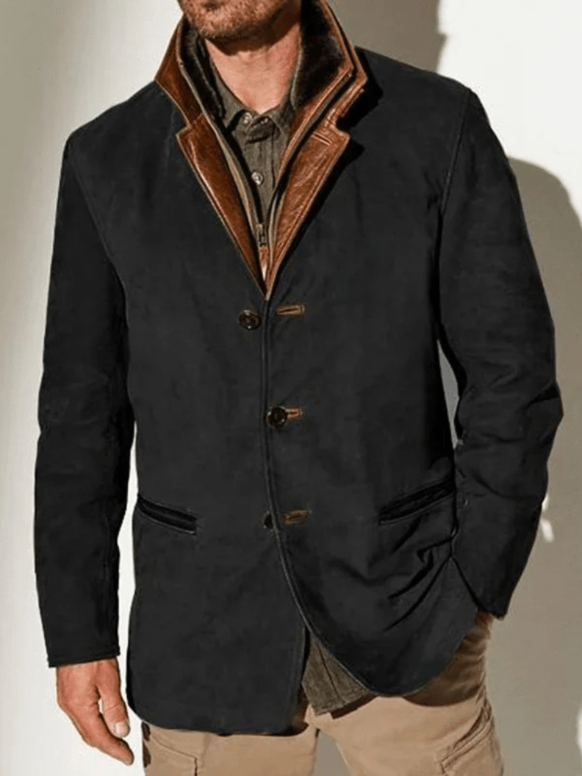 Veste Cuir Homme Élégant et Robuste