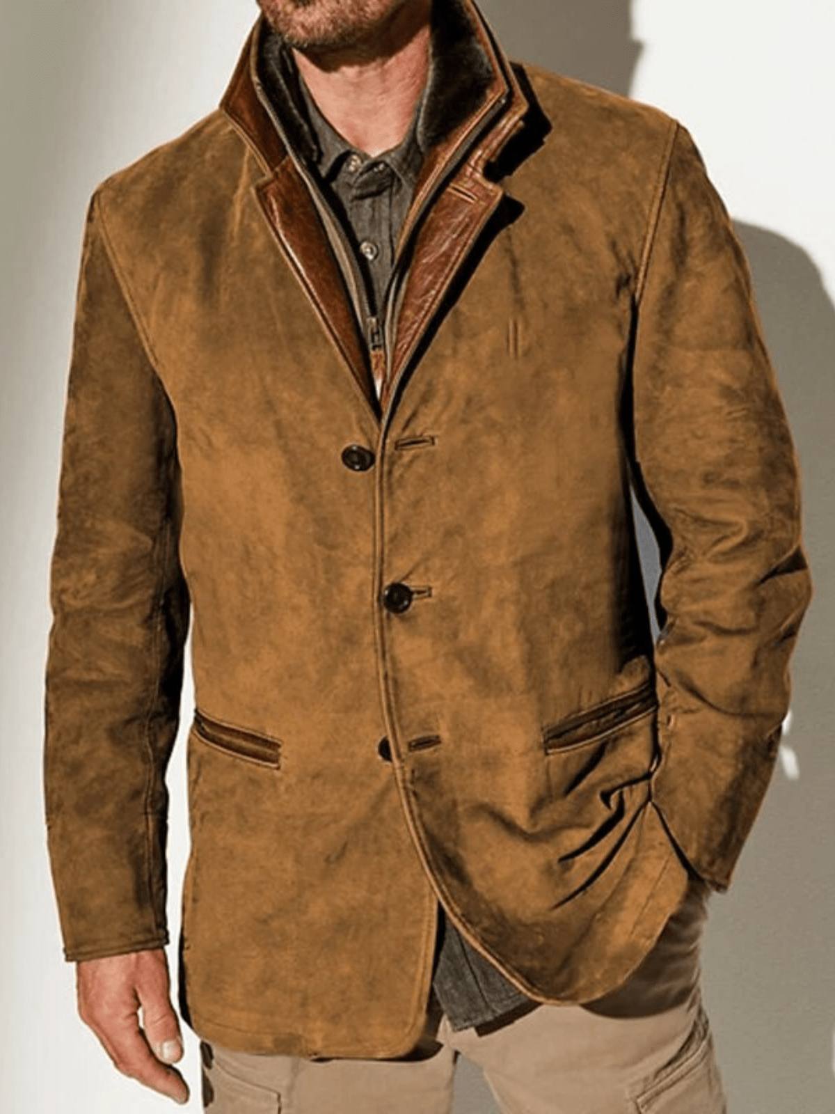 Veste Cuir Homme Élégant et Robuste