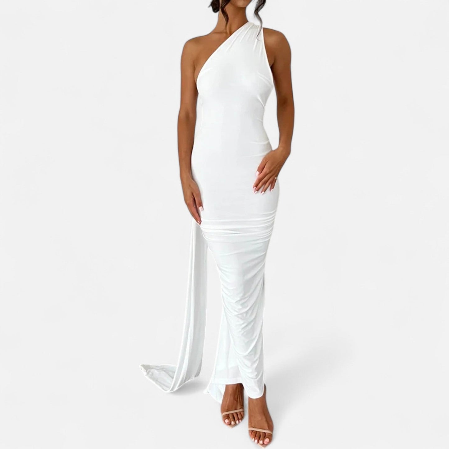 Robe femme maxi épaule dénudée tendance été