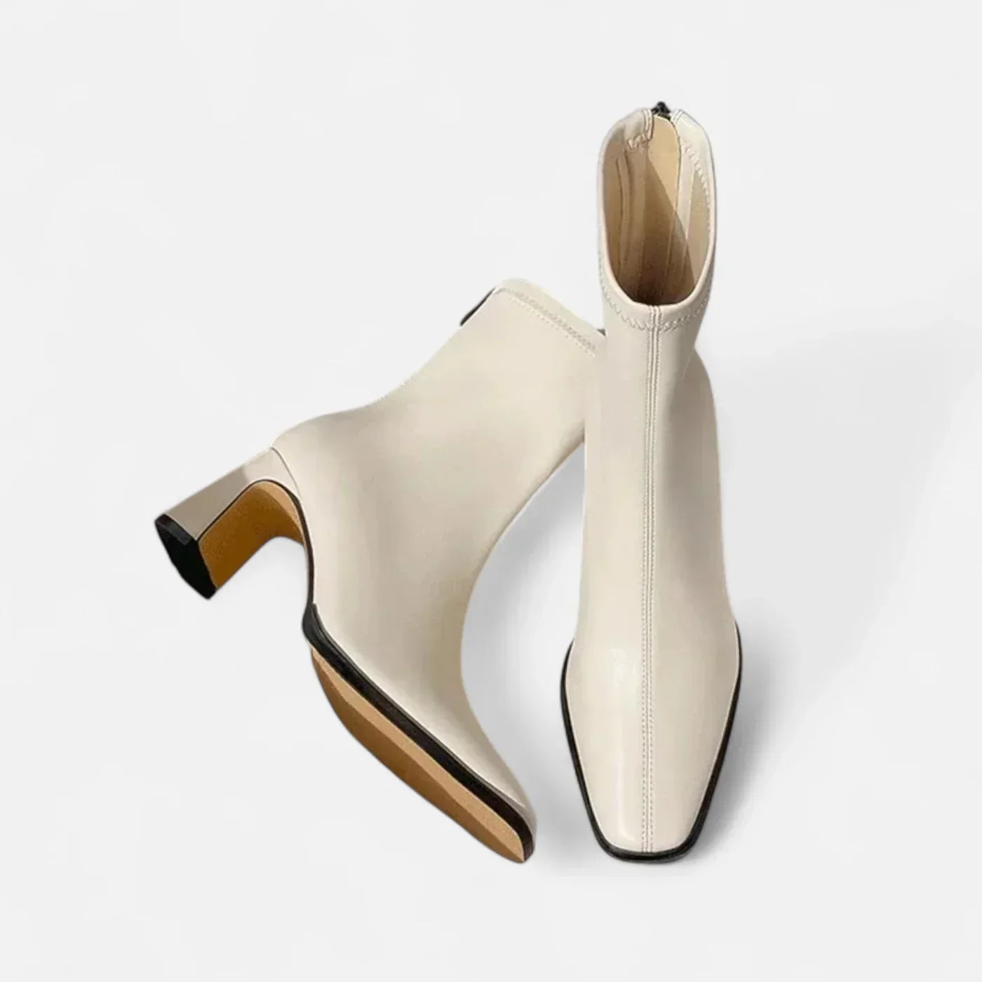Bottines Femme Hiver Chaude avec Doublure Fourrée et Talon Épais
