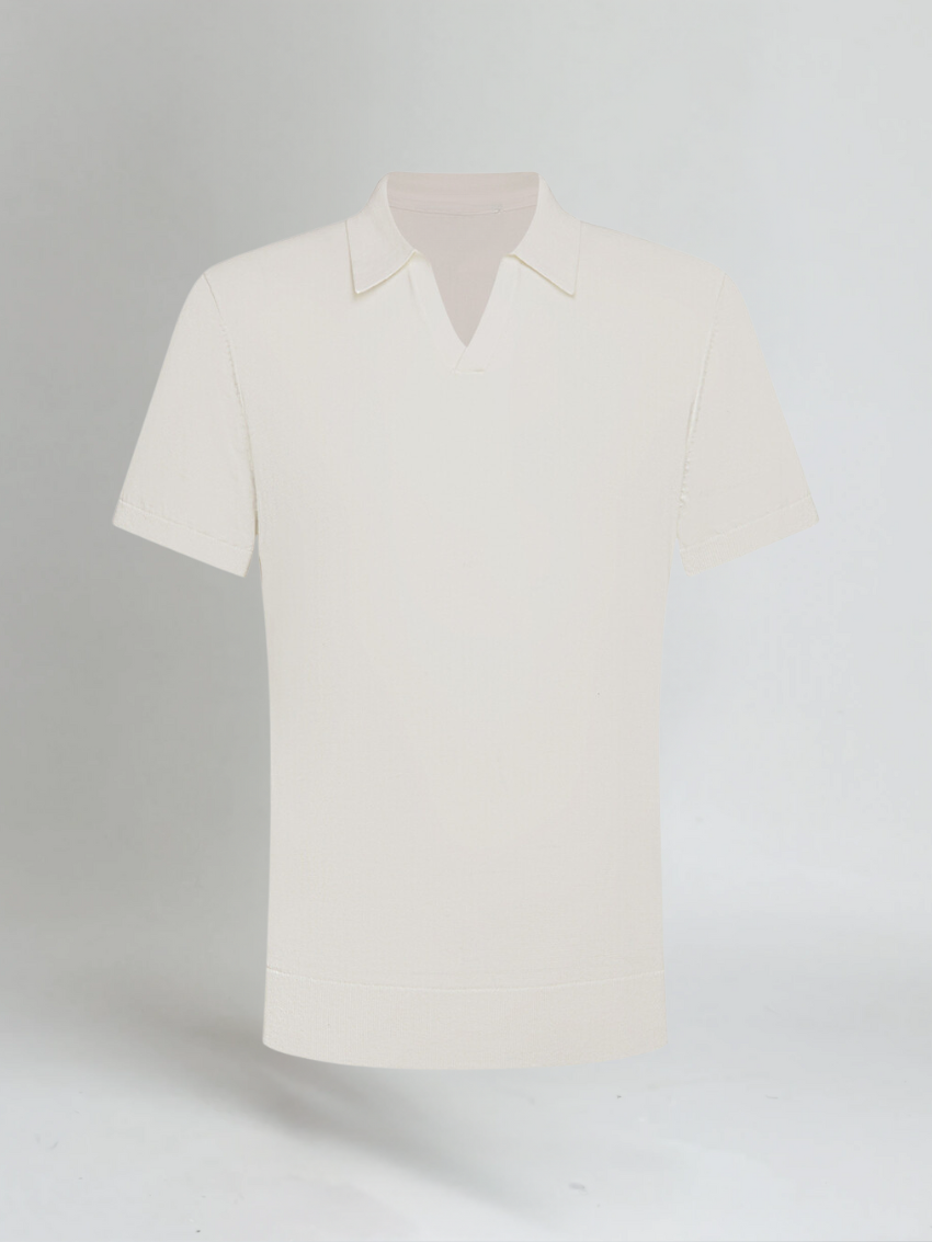 Chemise Polo Homme Classique à Col V