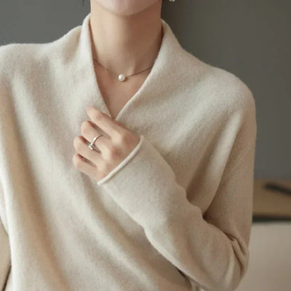 Pull Cache-cœur Femme Maille Col V